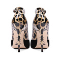 High Heel Stiletto Women's Pumps  Leopard Leather Ladies women custom Sexy Shoes Heels For Lady